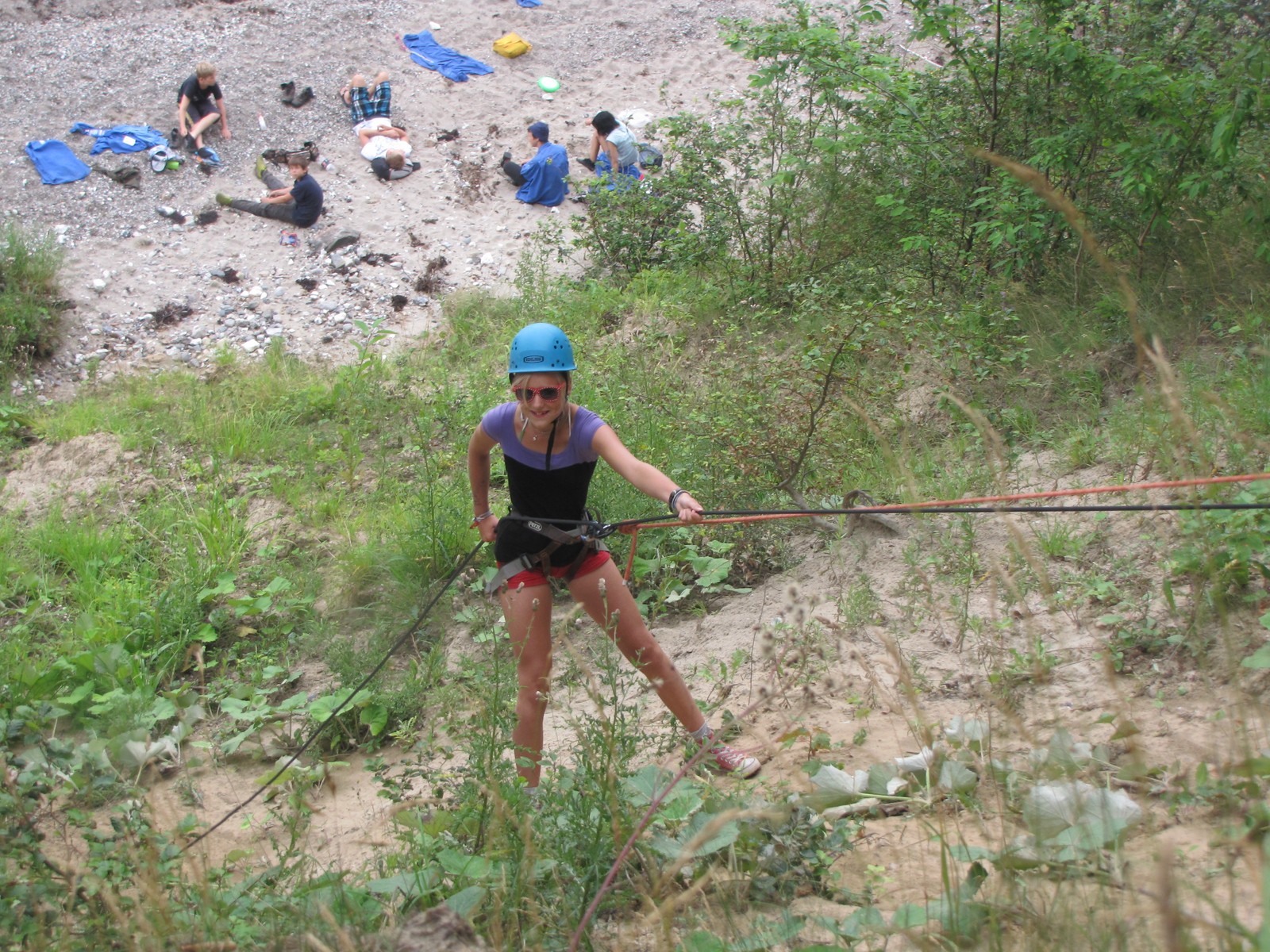 Rapelling ved stranden