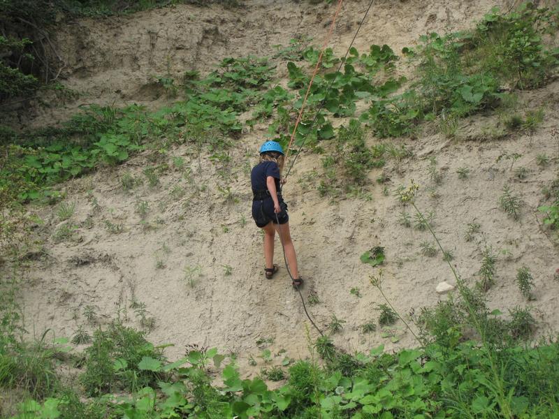 Rapelling ved stranden