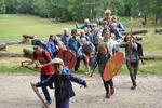 Øve i formation til angreb